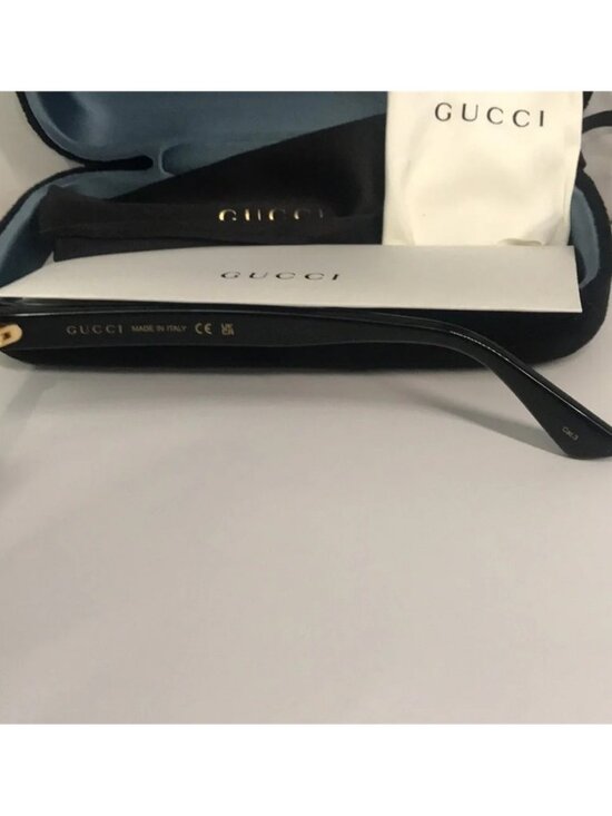 New Authentic Gucci GG0632S 001 Black Square Sunglasses Grey Gradient Lenses main image 5